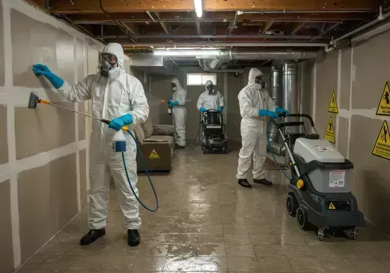 Basement Moisture Removal and Structural Drying process in Martin County, KY